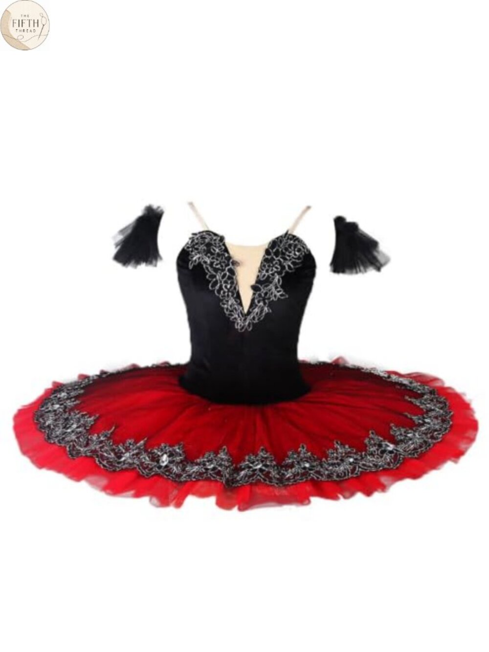 Ballet Tutu Dance Skirt Lace Rhinestone Performance Costume